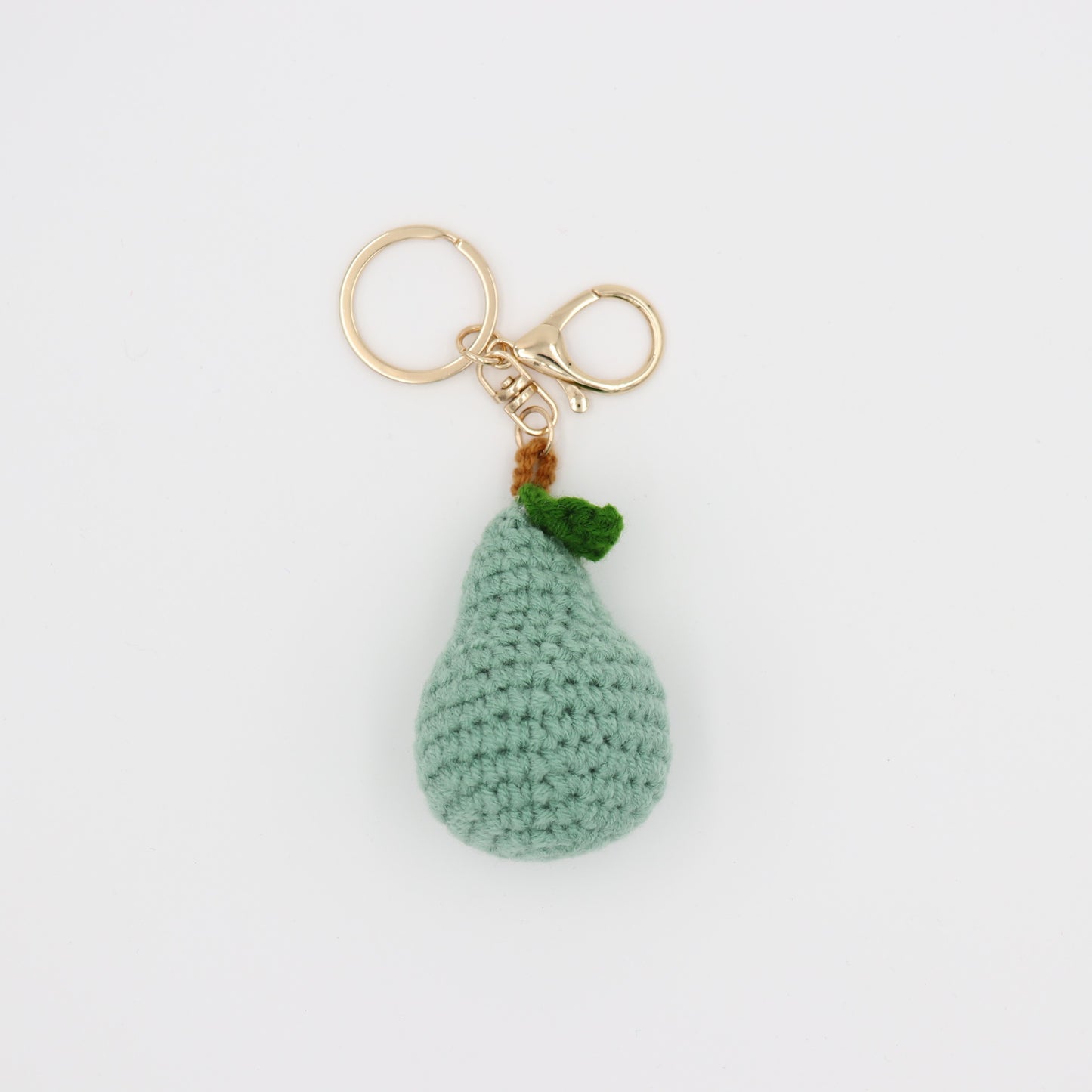 Hand-Crochet Pear Keychain Ready to Tag Along Anywhere