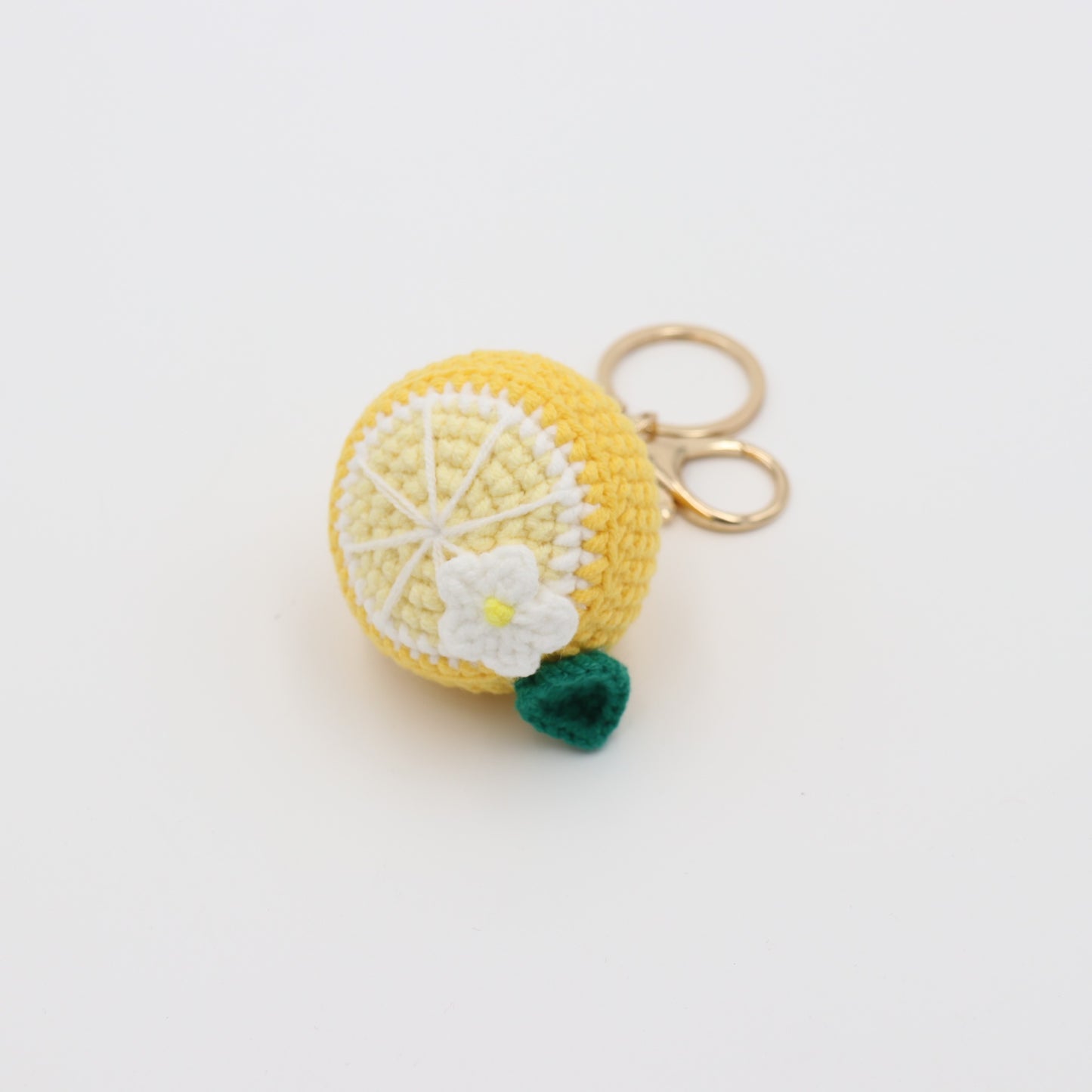 Lemon Blossom: Hand knitted Lemon Keychain