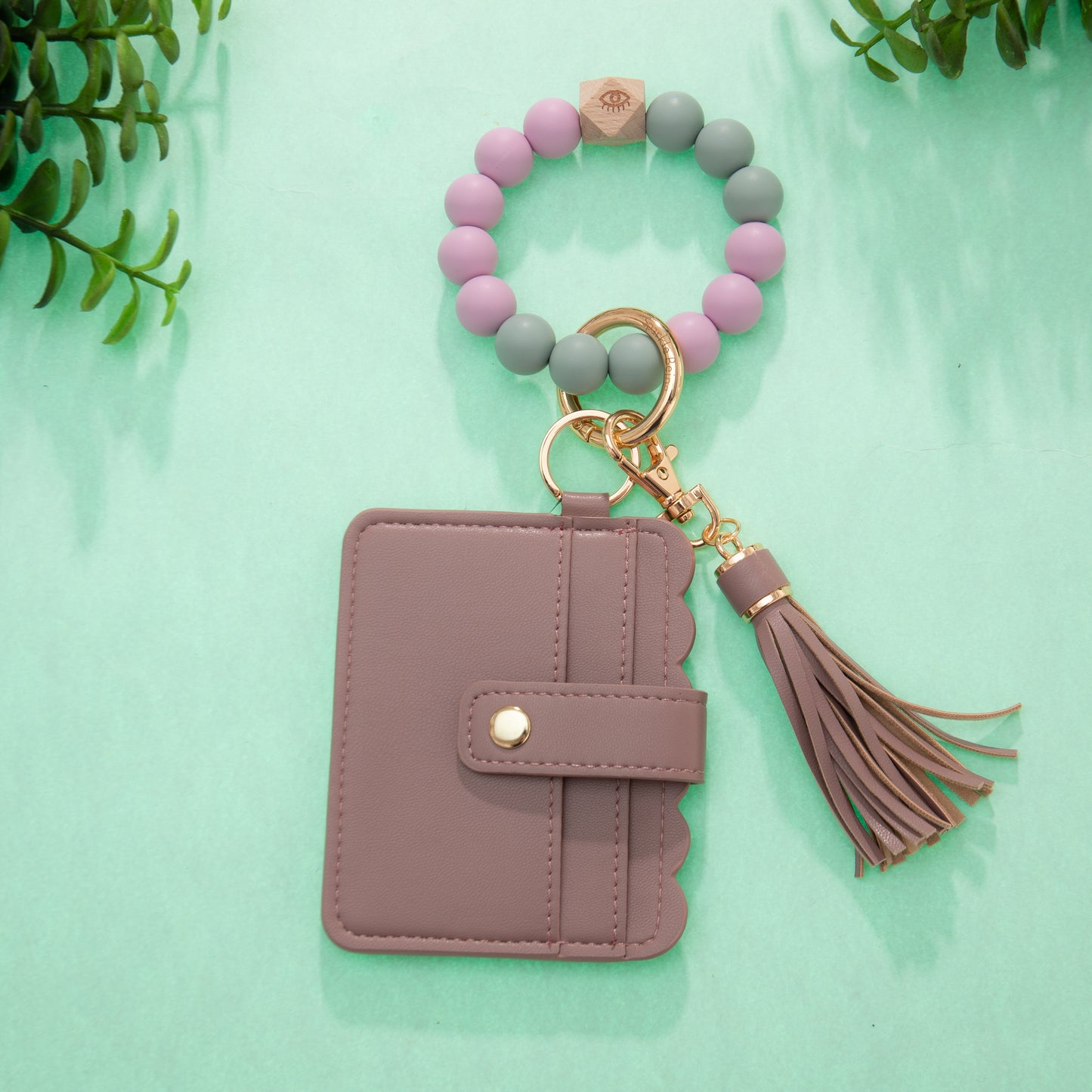 Silicone Bracelet Wristlet Keychain Card Case Wallet Card Holder