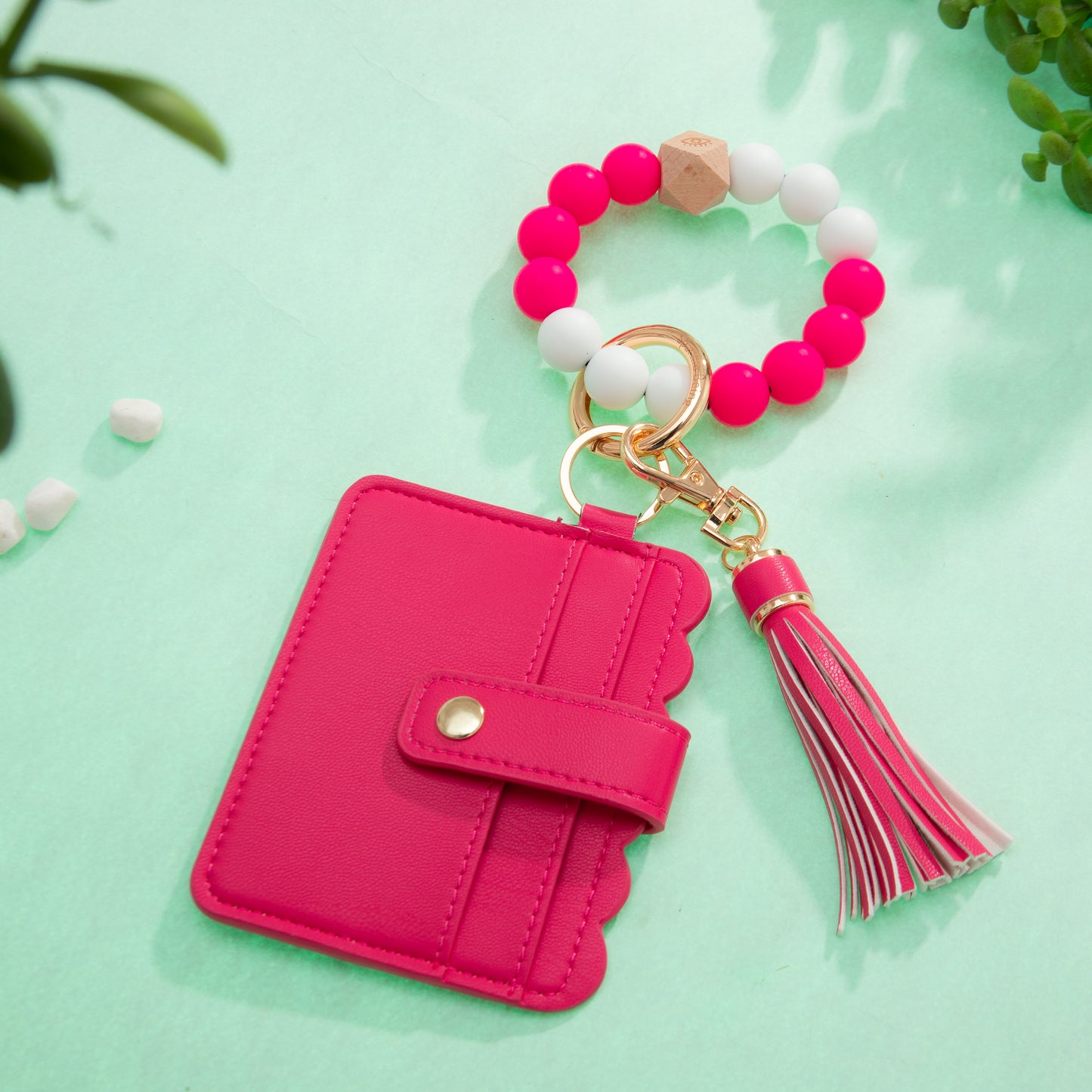 Silicone Bracelet Wristlet Keychain Card Case Wallet Card Holder