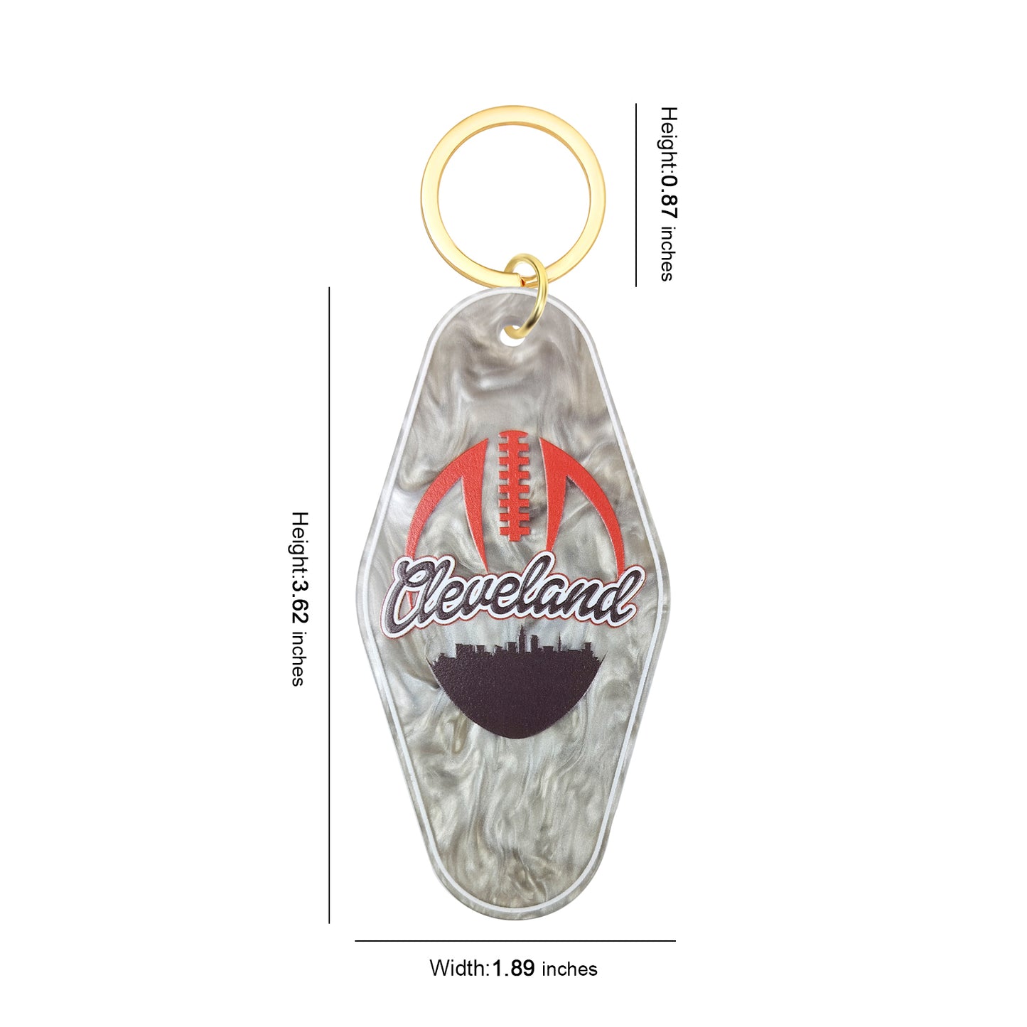 Cleveland Motel Keychain - Vintage Nostalgia Ohio Sports Hotel Keychain