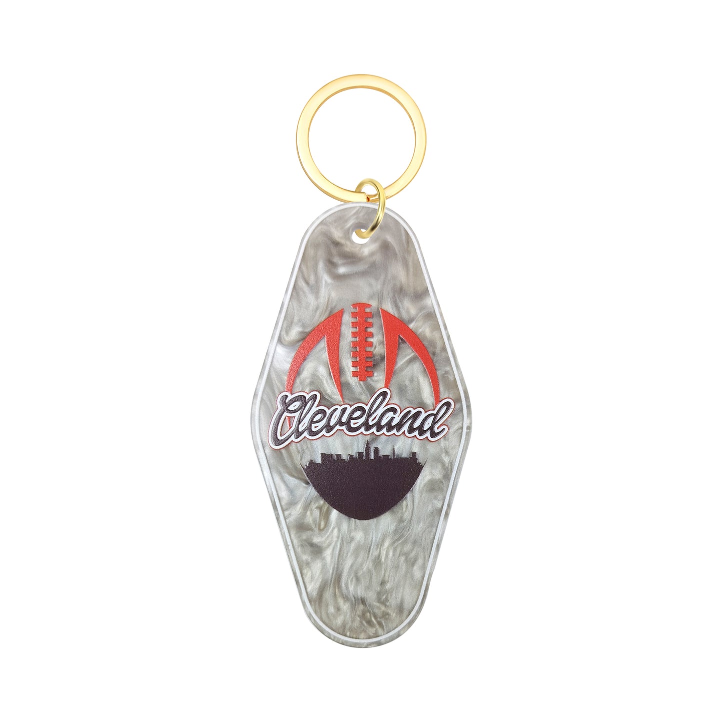 Cleveland Motel Keychain - Vintage Nostalgia Ohio Sports Hotel Keychain