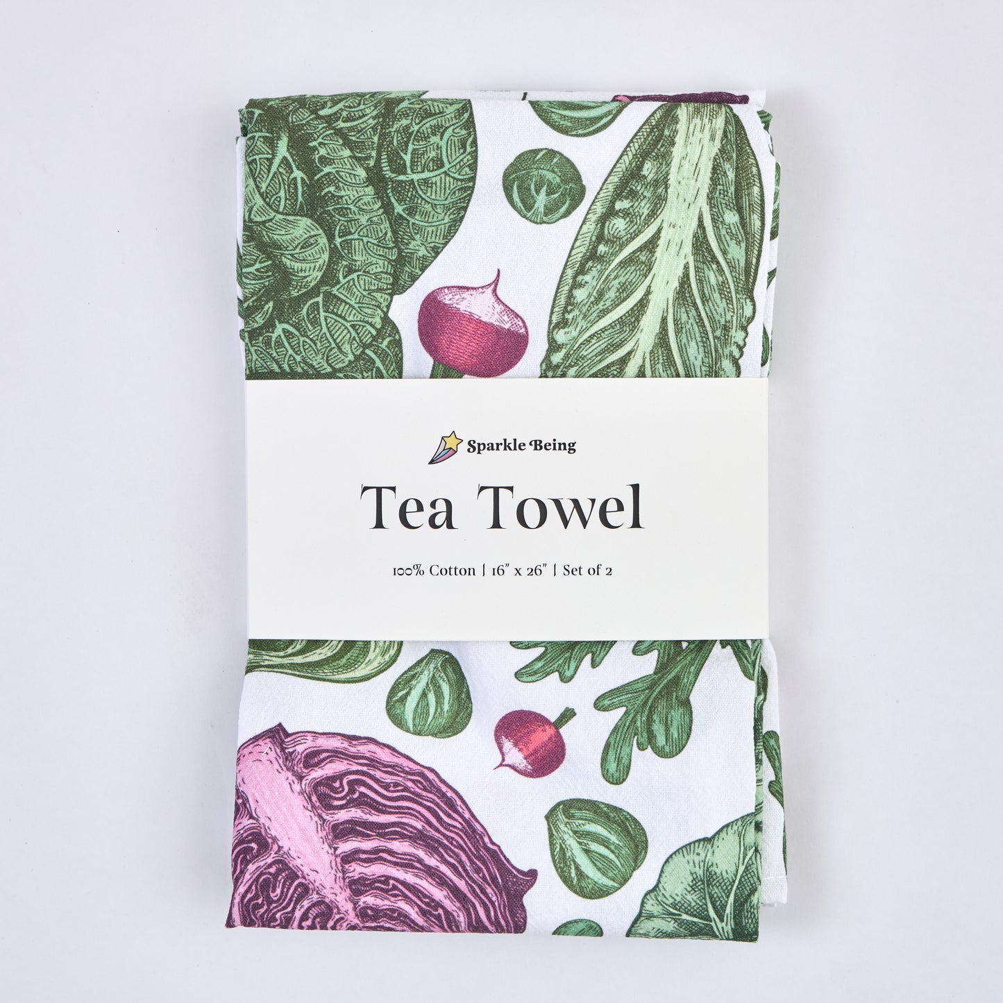 Tea Towels for a Cute Kitchen – Garden Greens (Set of 2) | 100% Cotton & Absorbent