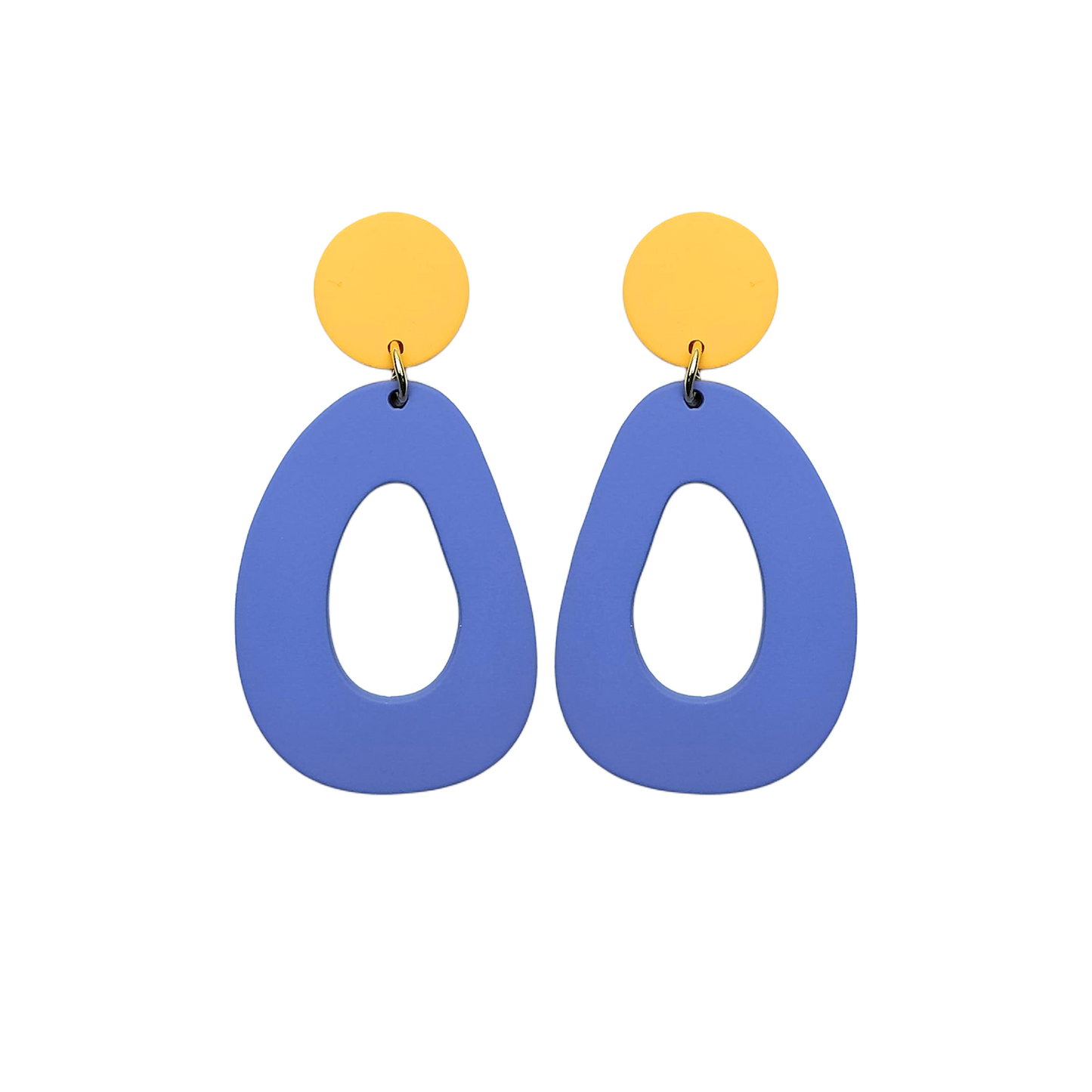 Stacked Statement Acrylic Earrings - Seaside Sun