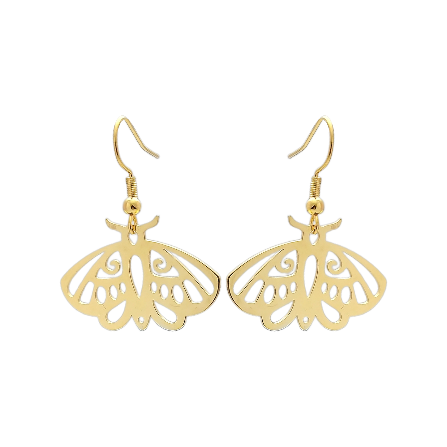 Stainless Steel Drop Earrings - Magic Moth