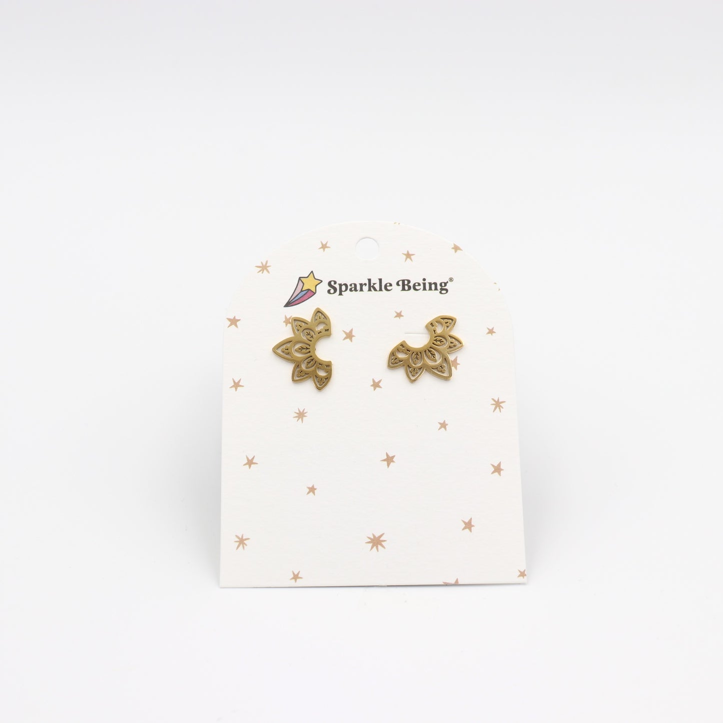 Ear Climber Earrings - Lotus Flower