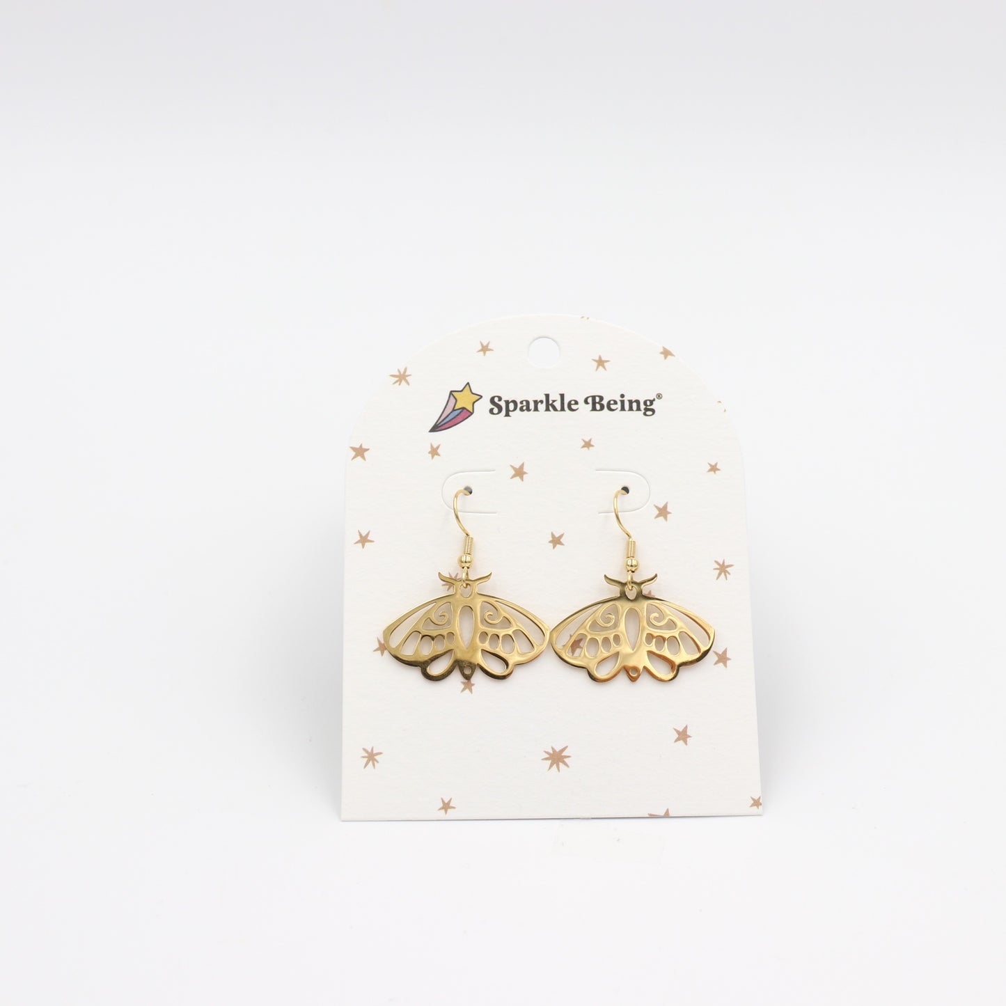 Stainless Steel Drop Earrings - Magic Moth