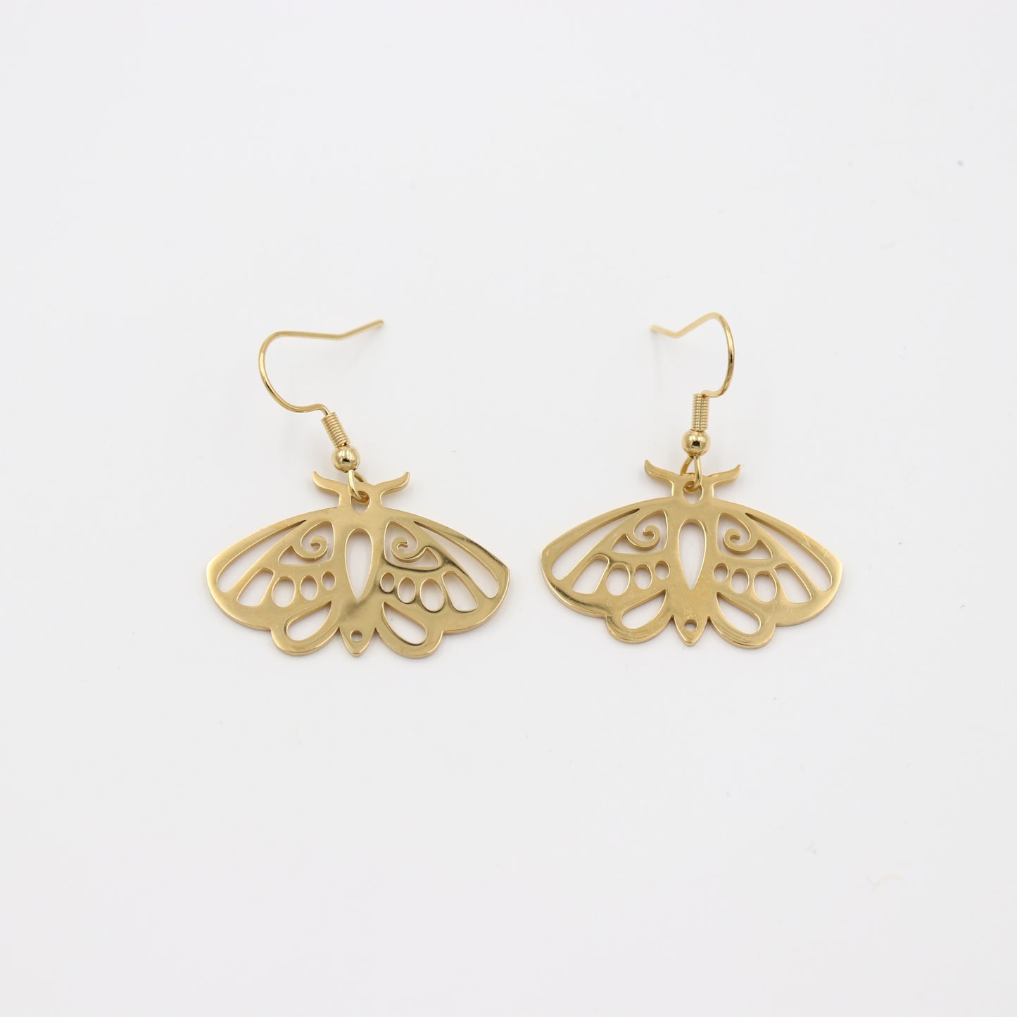 Stainless Steel Drop Earrings - Magic Moth