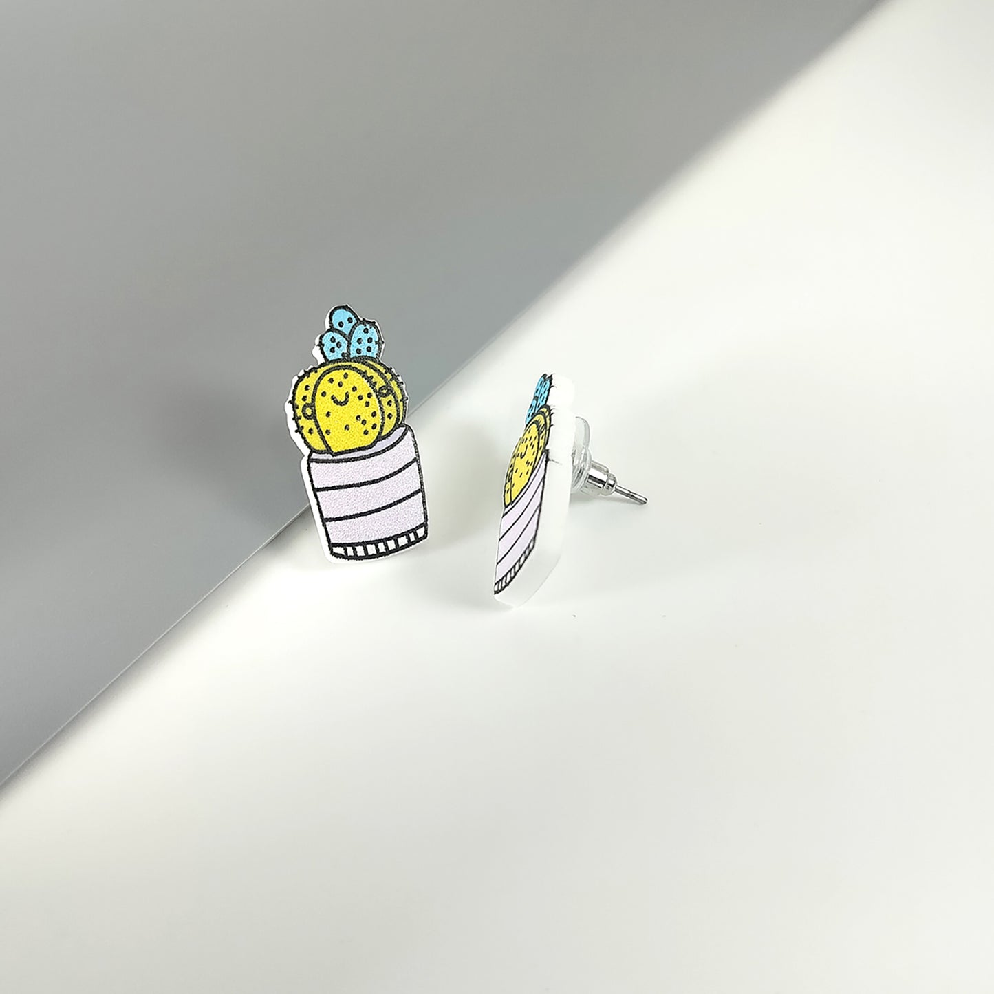 Sunny Bloom Cactus Stud Earrings