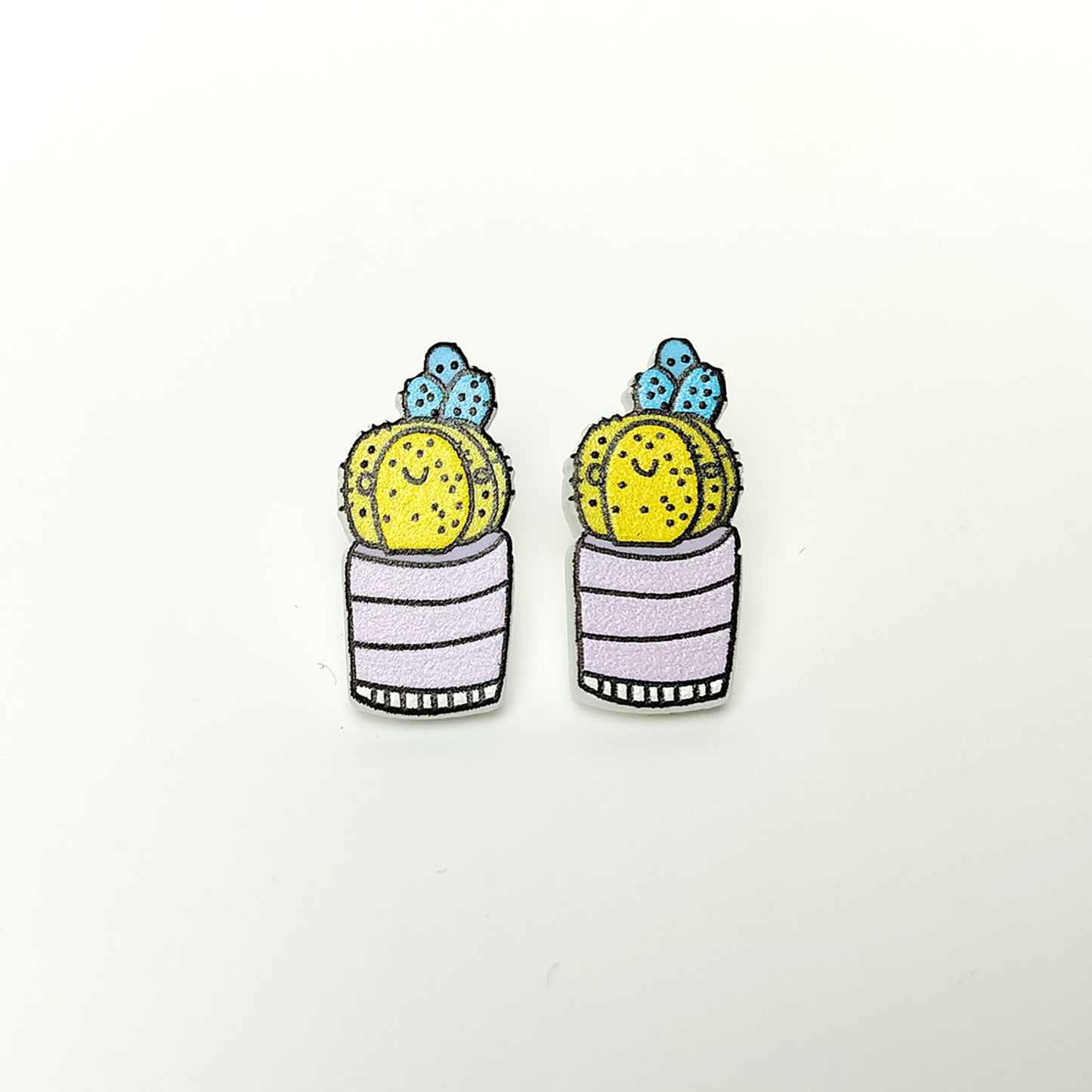 Sunny Bloom Cactus Stud Earrings