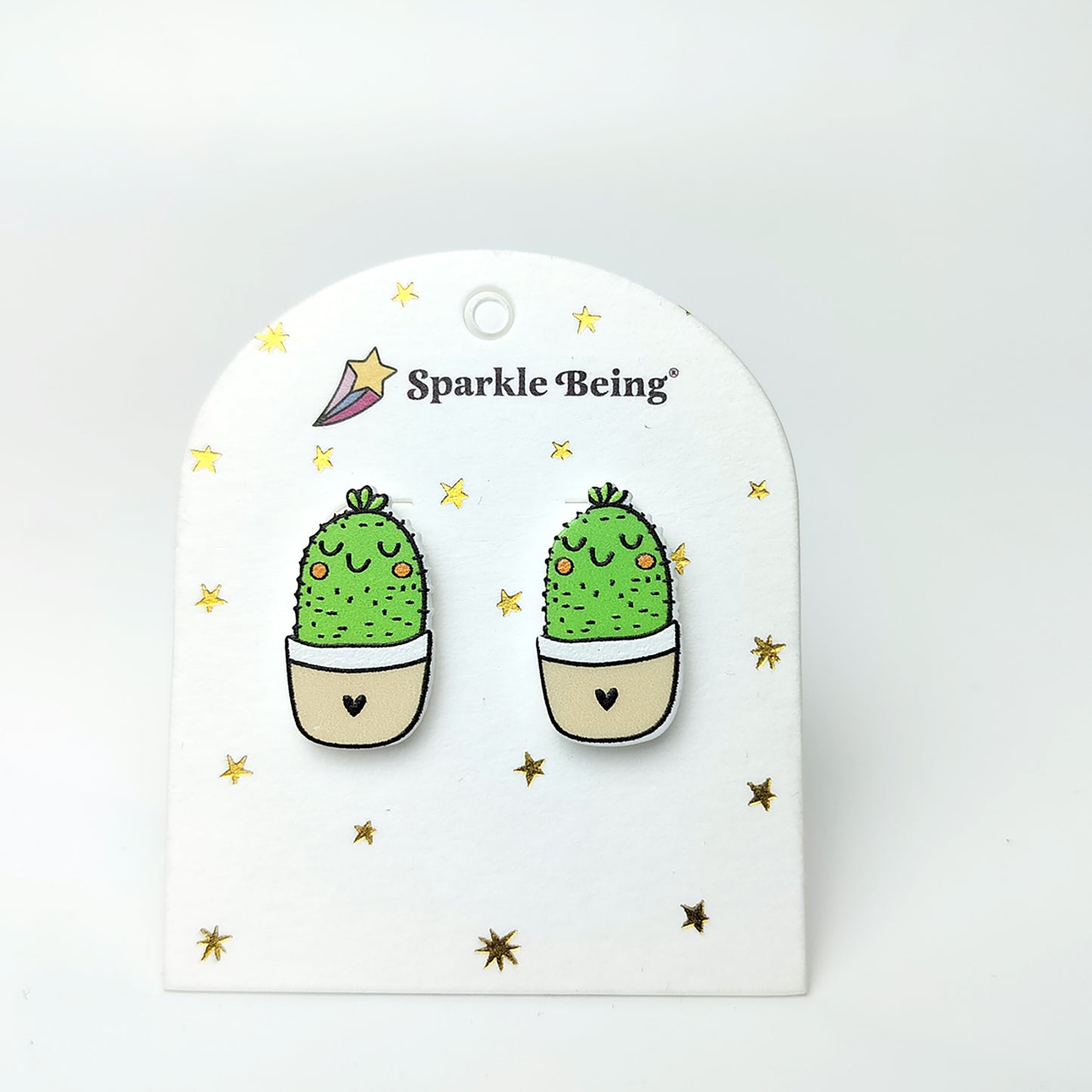 Sweetheart Cactus Stud Earrings