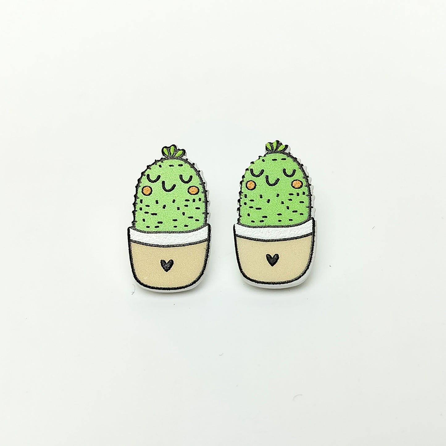 Sweetheart Cactus Stud Earrings