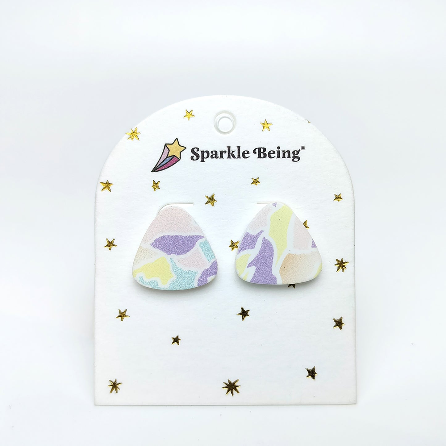 Triangle Pastel Mosaic Stud Earrings