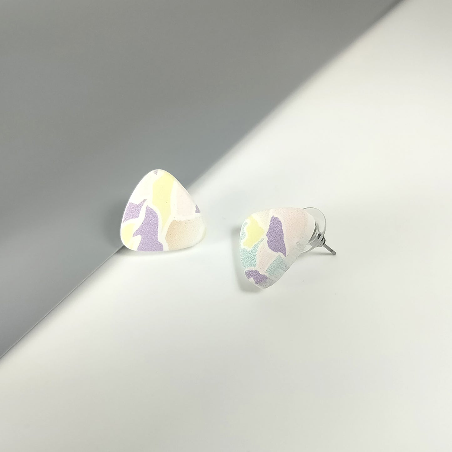 Triangle Pastel Mosaic Stud Earrings