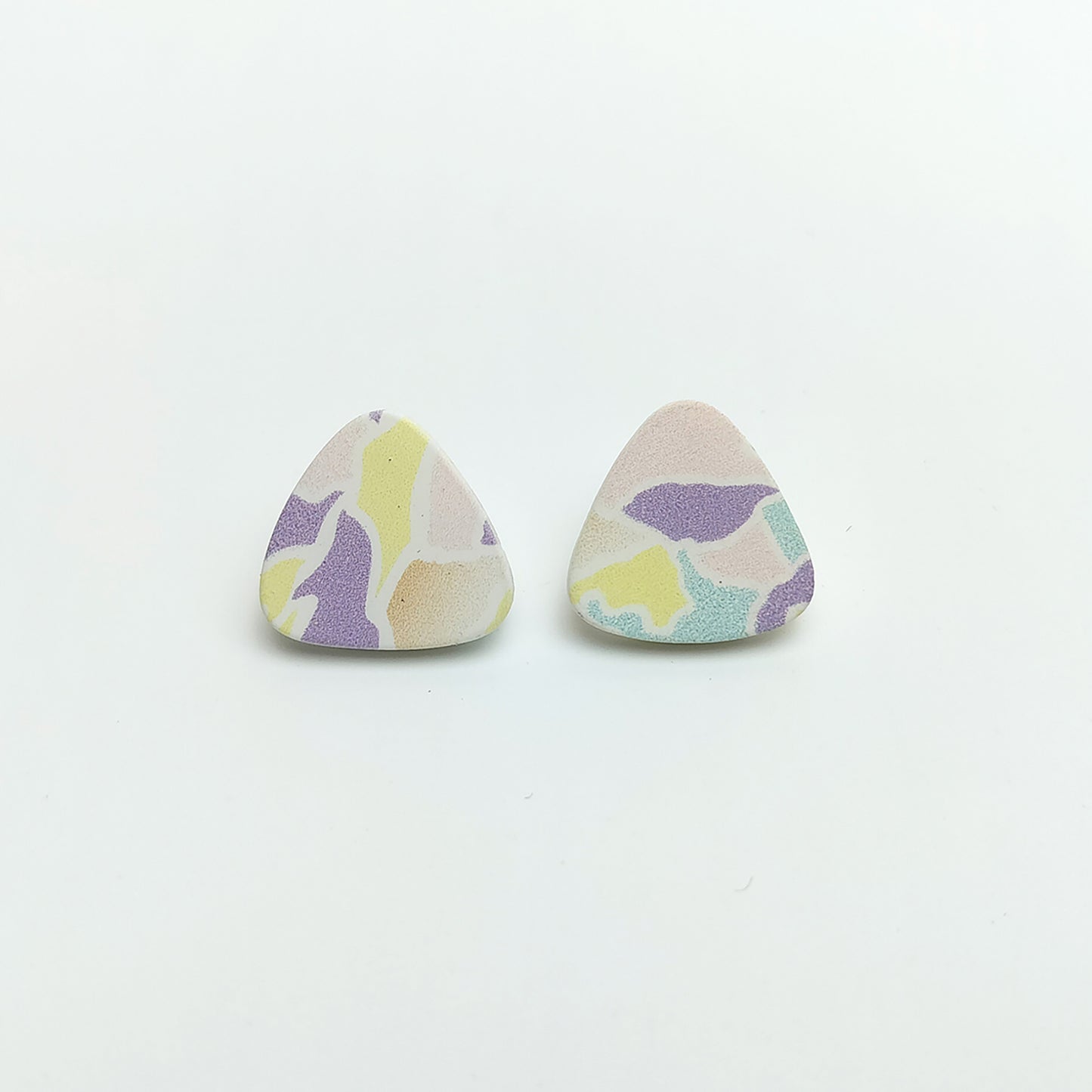 Triangle Pastel Mosaic Stud Earrings