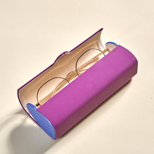 Vintage-Inspired Magnetic Glasses Case: Retro Cylindrical Design for Stylish Eyewear Protection (Fuchsia)