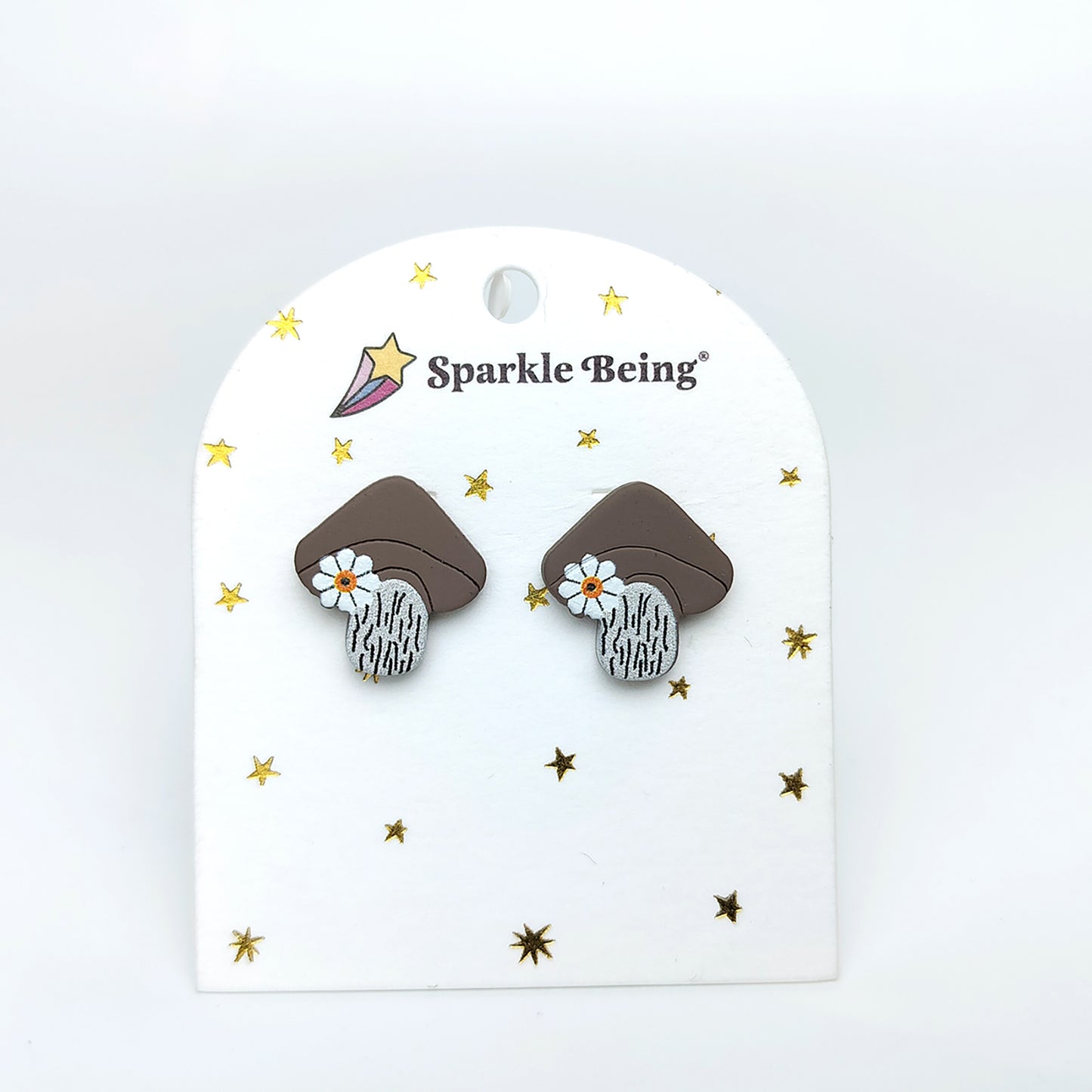 Woodland Mushroom Stud Earrings