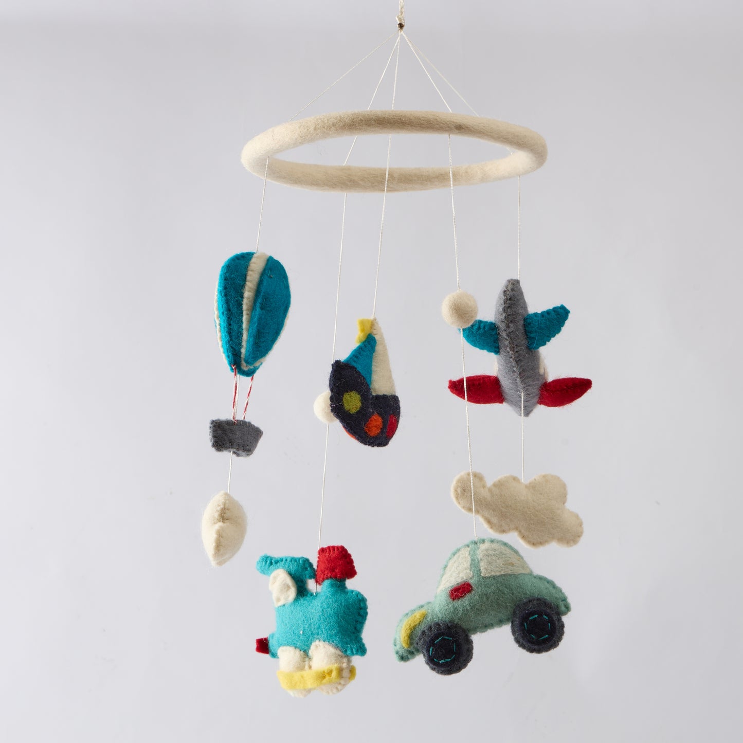 Wool Felt Baby Mobile For Crib Children's & Nursery Room - Balloon