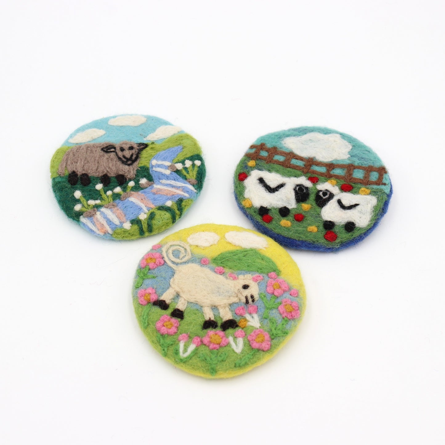 Wool Felt Coaster – Farm Sheep Drink Coasters