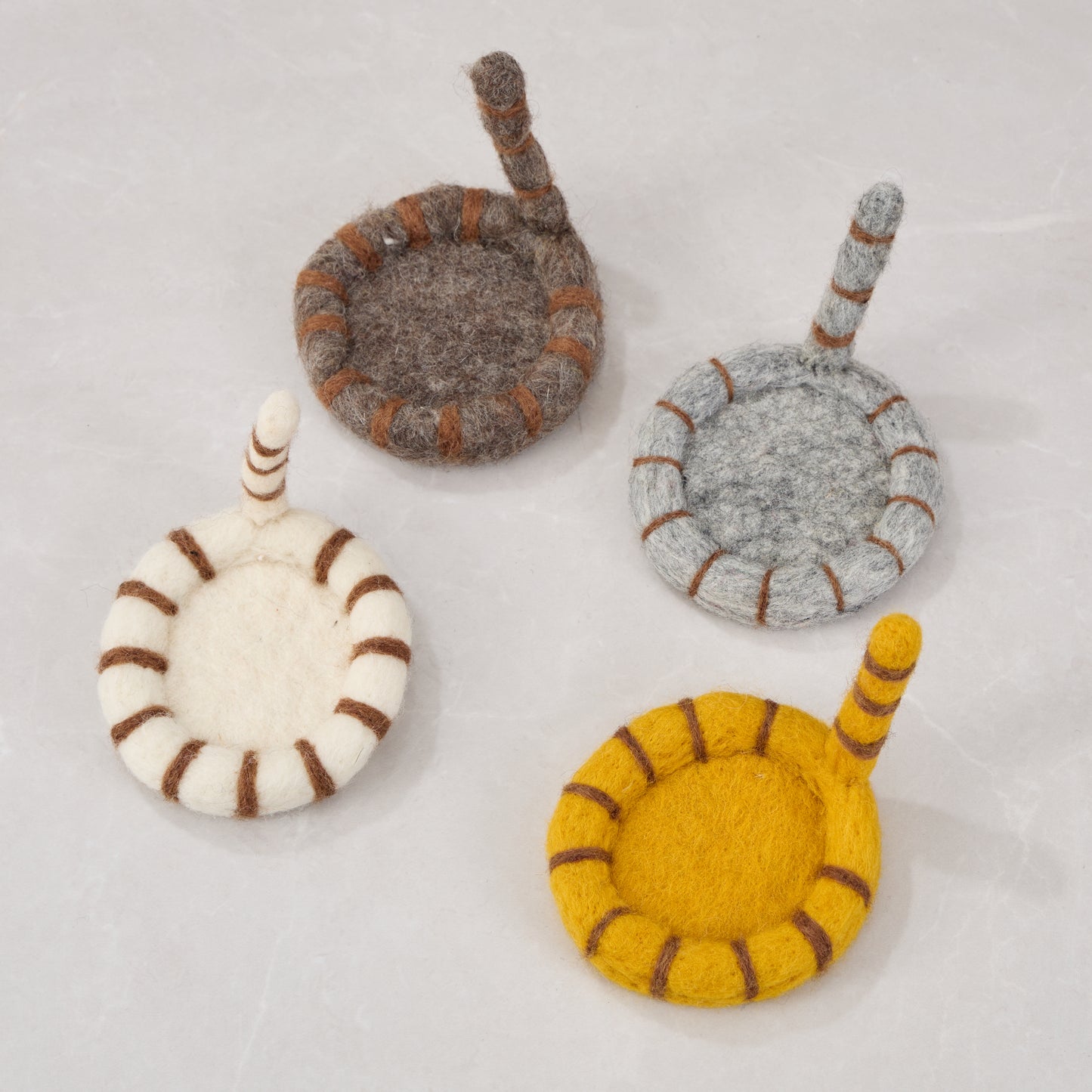 Felt Cat Tails Coffee Cup Mug Table Mat Coaster
