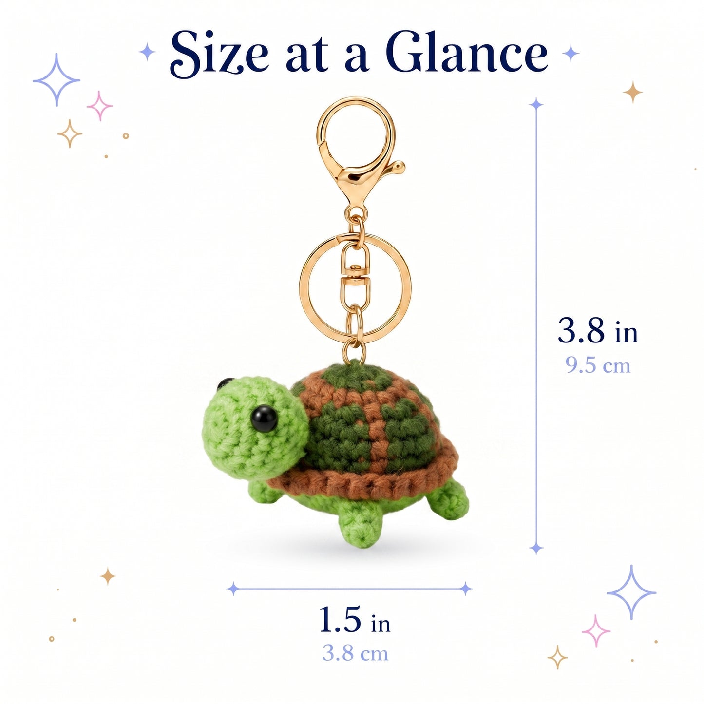 Hand-Crochet Turtle Keychain for a Peaceful Touch