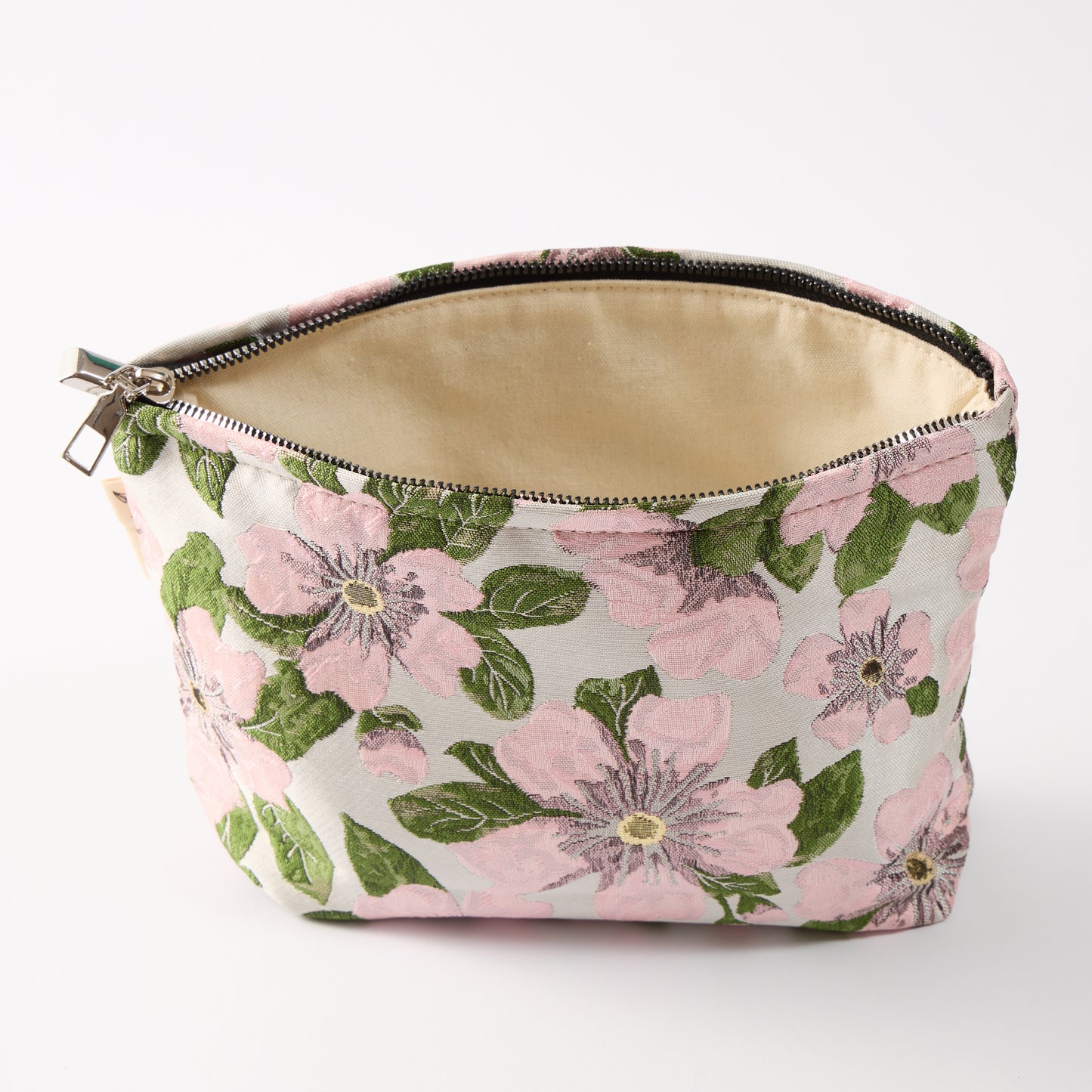 Pink Camellia Toiletry Bag - Travel-Friendly Cosmetic Bag