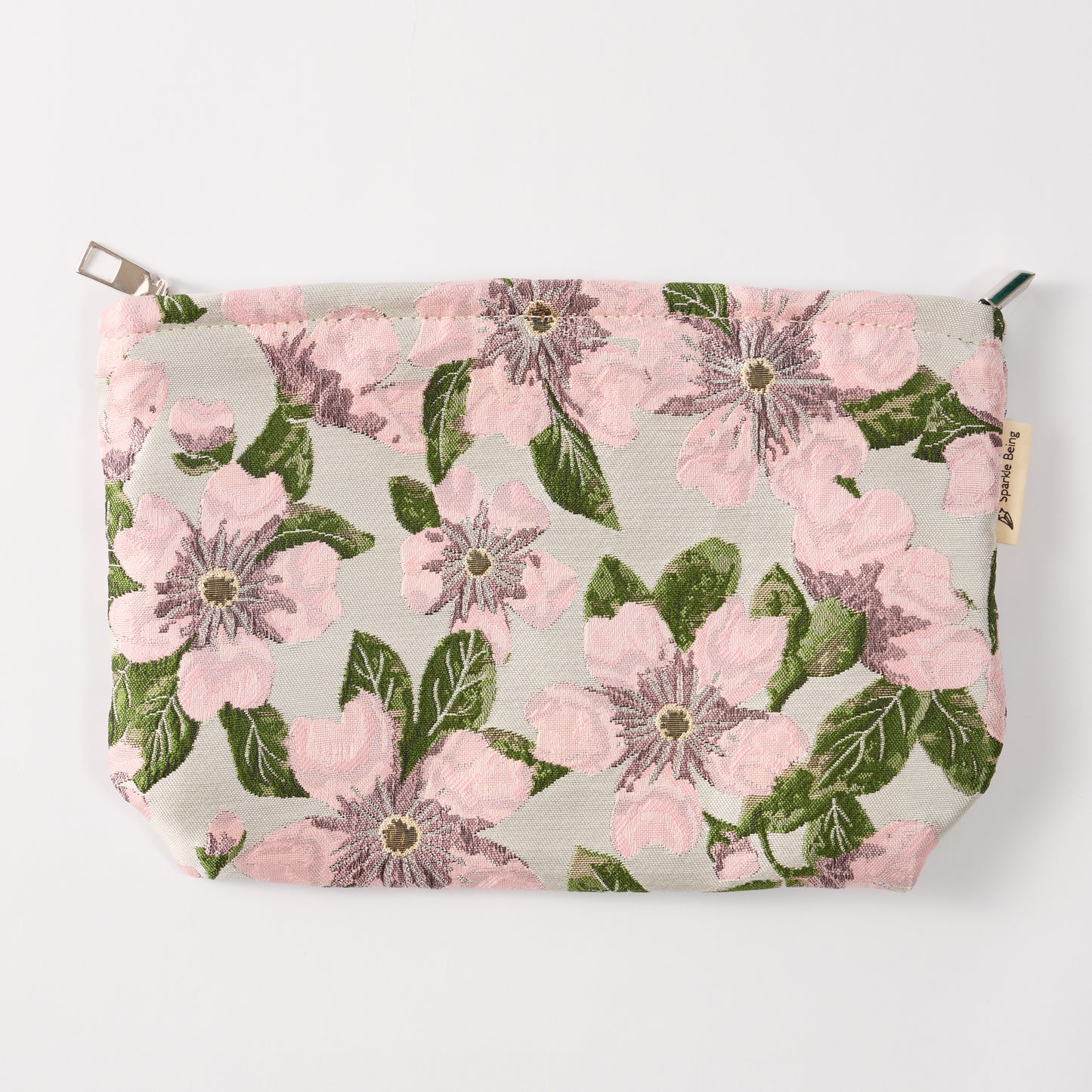 Pink Camellia Toiletry Bag - Travel-Friendly Cosmetic Bag