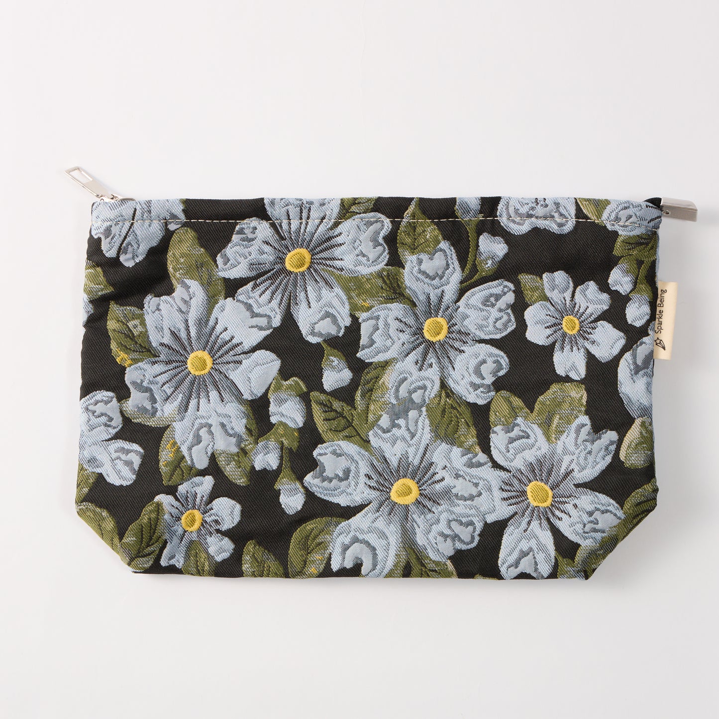 Blue Camellia Toiletry Bag - Travel-Friendly Cosmetic Bag