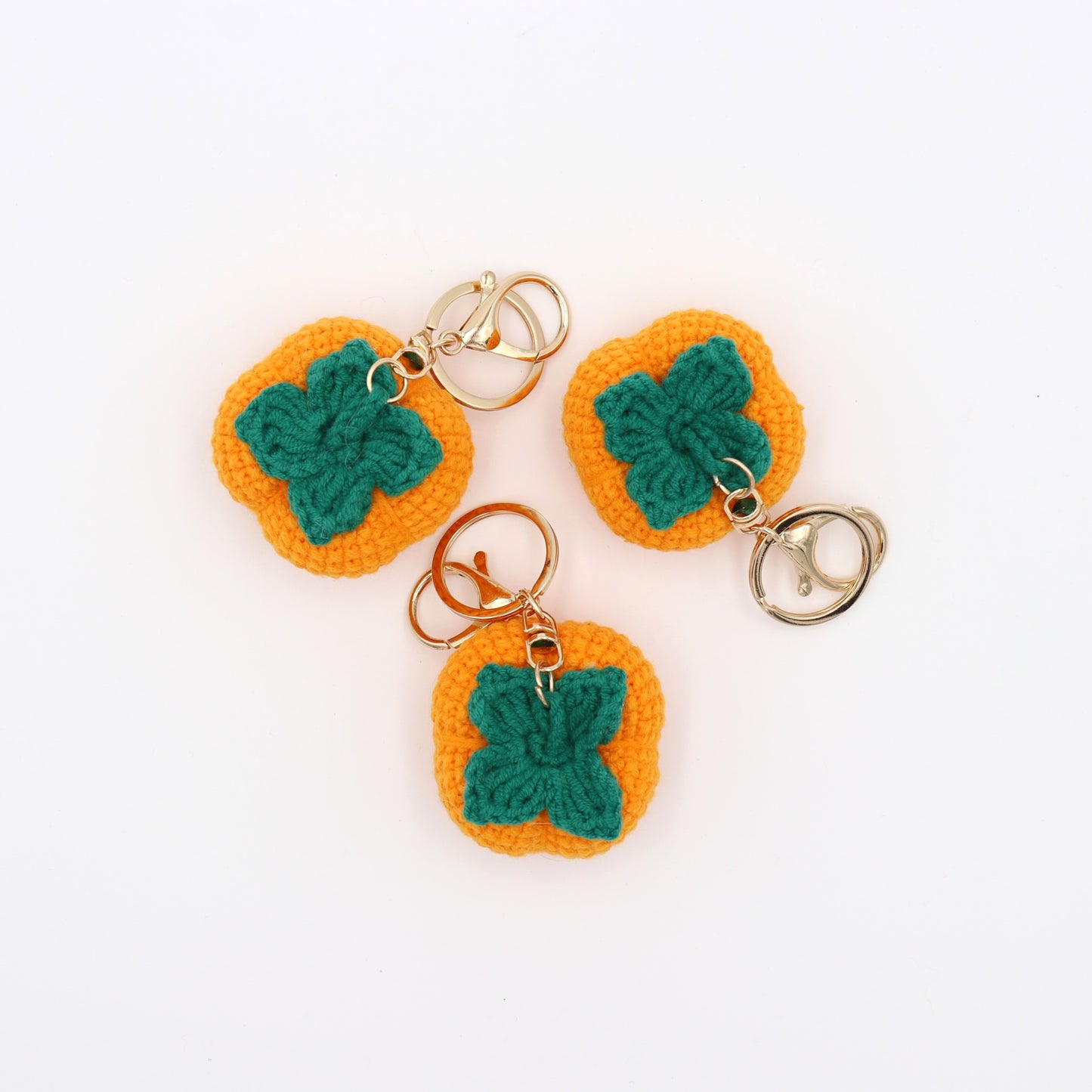 Zesty Charm: Handmade Orange Bell Pepper Keychain