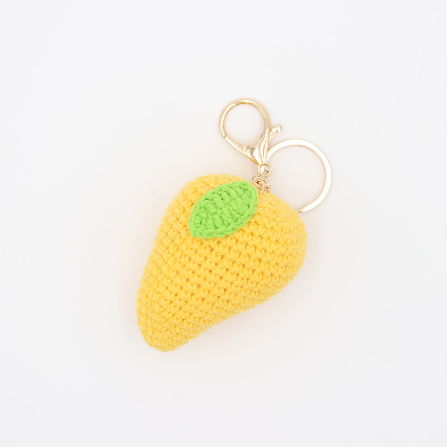 Mango Mellow: Hand-Knitted Fruit Keychain