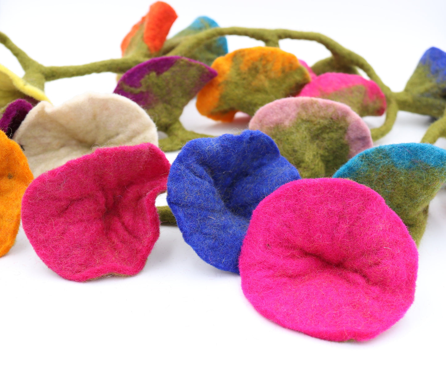 Handmade Wool Felt Flower Garland - Morning Glory