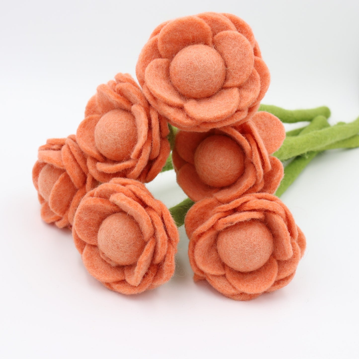 Handmade Wool Felt Flower - Peony
