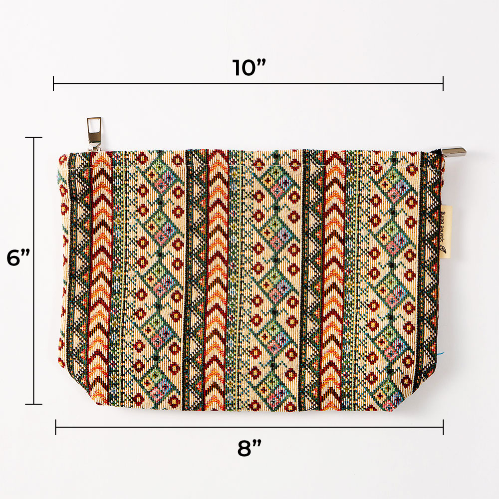 Modern Aztec Toiletry Bag - Travel-Friendly Cosmetic Bag
