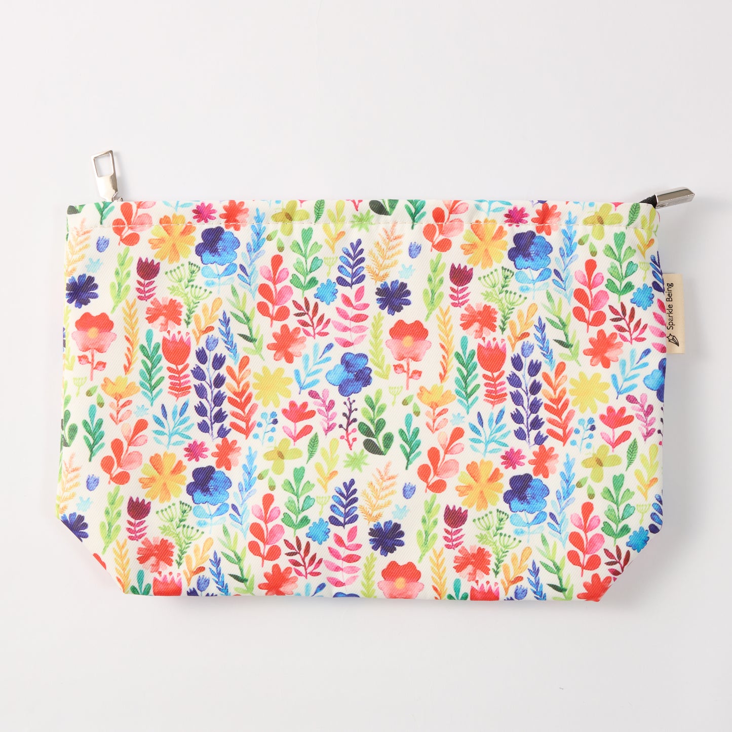 Watercolor Flowers Toiletry Bag - Travel-Friendly Cosmetic Bag