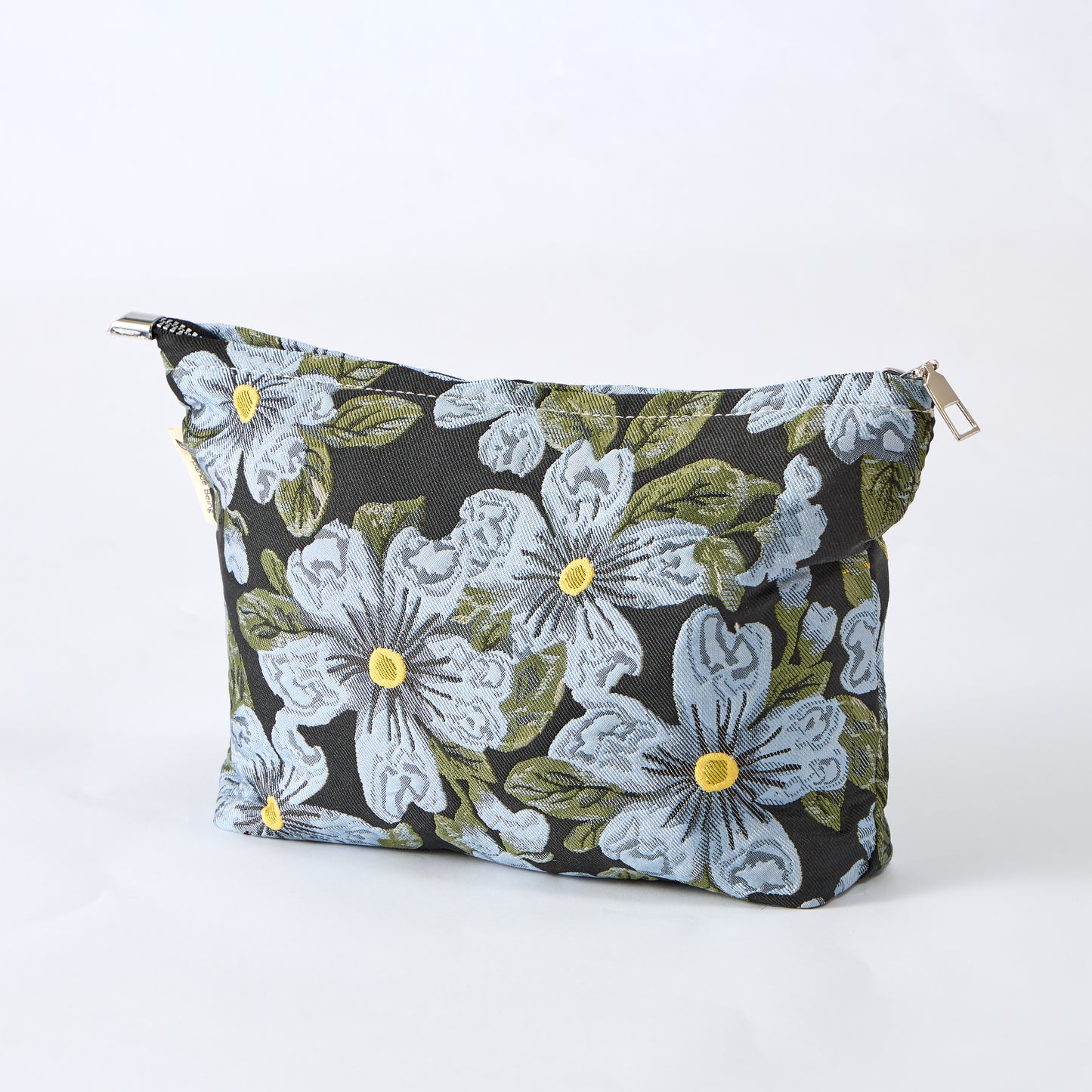 Blue Camellia Toiletry Bag - Travel-Friendly Cosmetic Bag