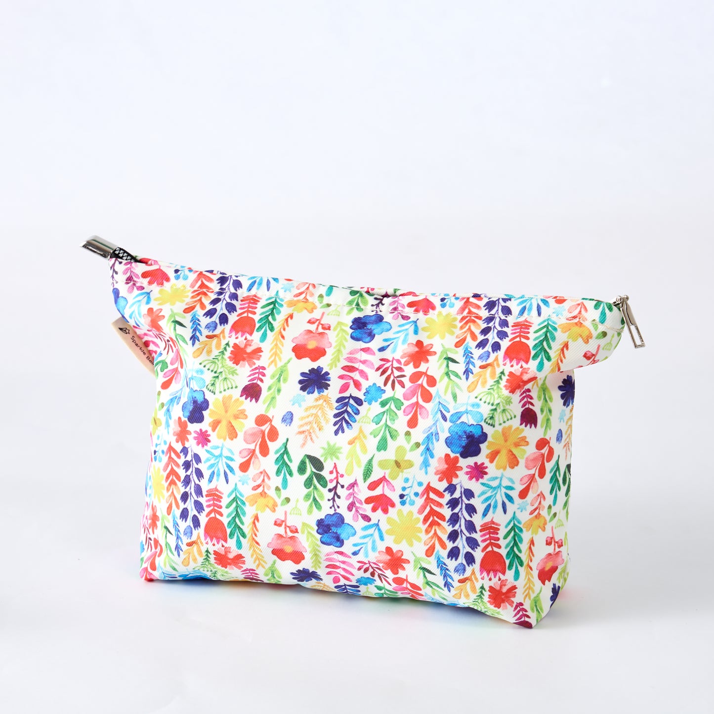 Watercolor Flowers Toiletry Bag - Travel-Friendly Cosmetic Bag