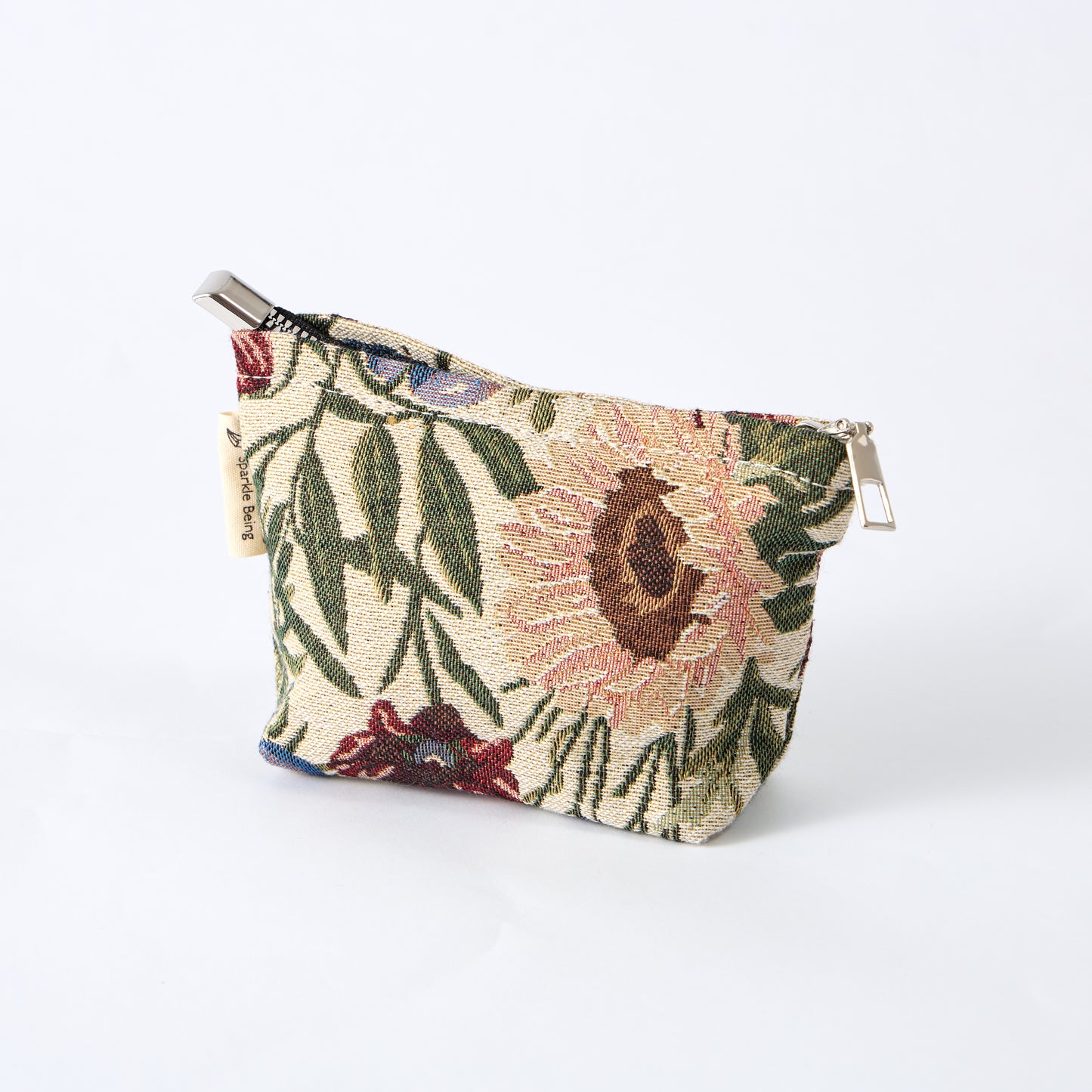 Botanical Floral Toiletry Bag - Travel-Friendly Cosmetic Bag