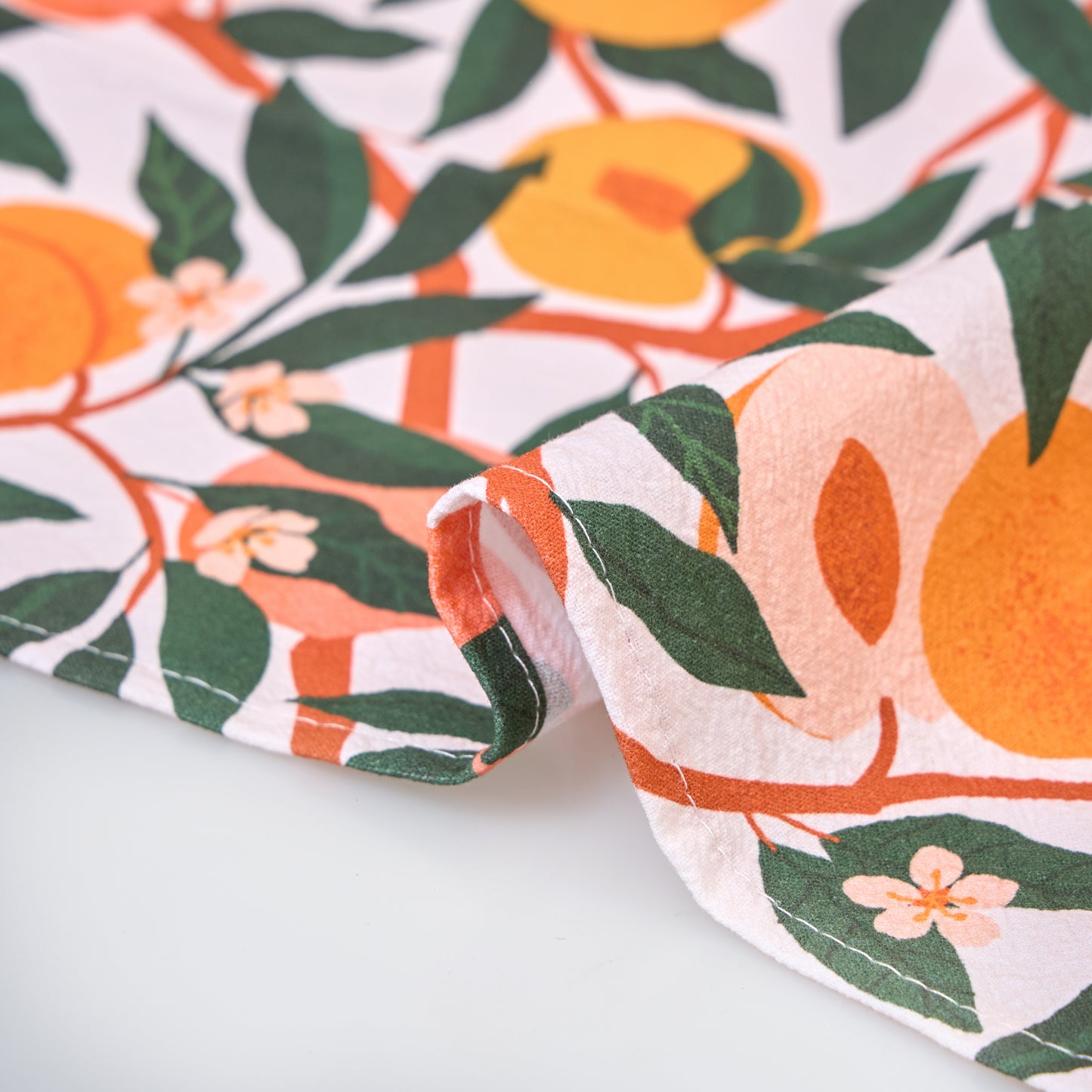 Tea Towels for a Cute Kitchen – Peachy Keen (Set of 2) | 100% Cotton, Absorbent & Eco-Friendly