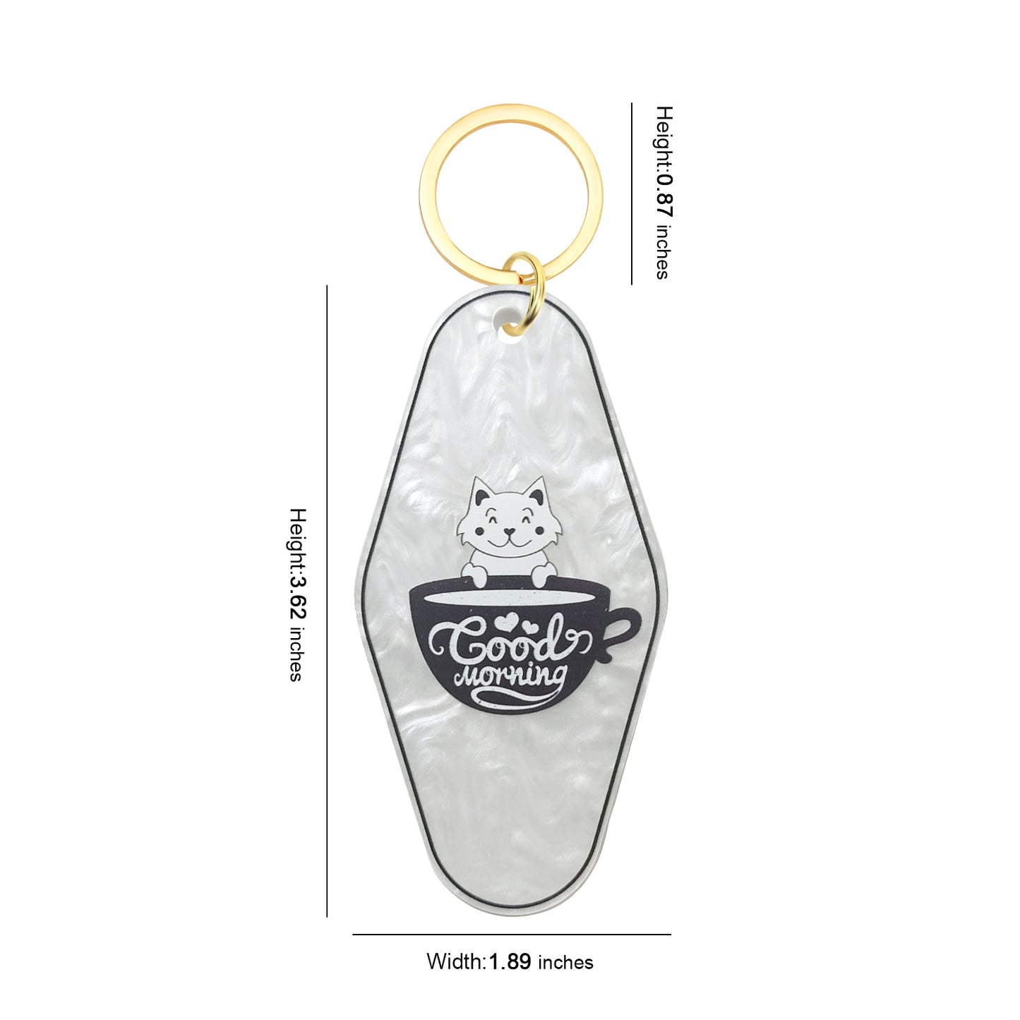 Good Morning Motel Keychain - Vintage Nostalgia Motivational Hotel Keychain