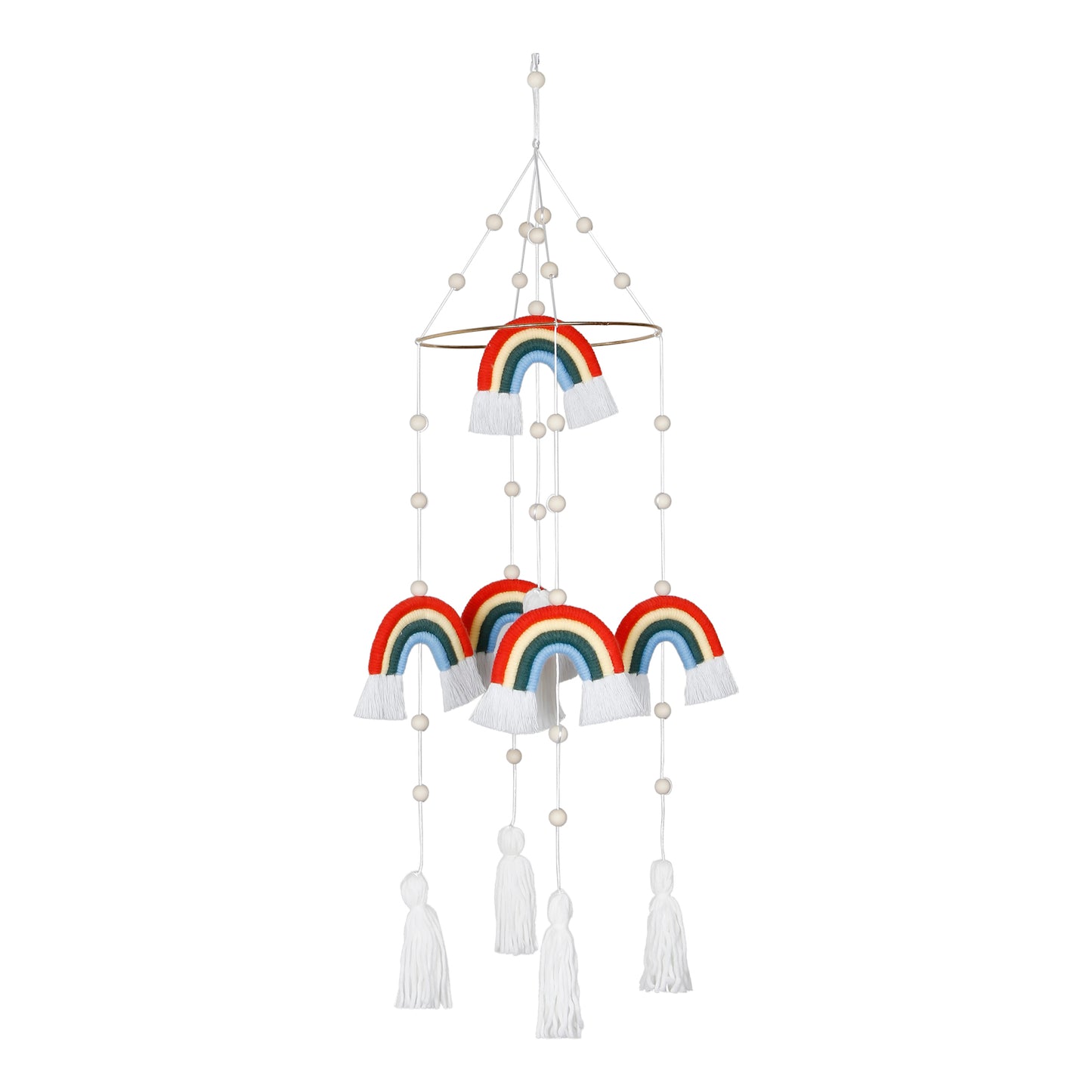 Handmade Rainbow Hanging Baby Crib Mobile For Nursery Room