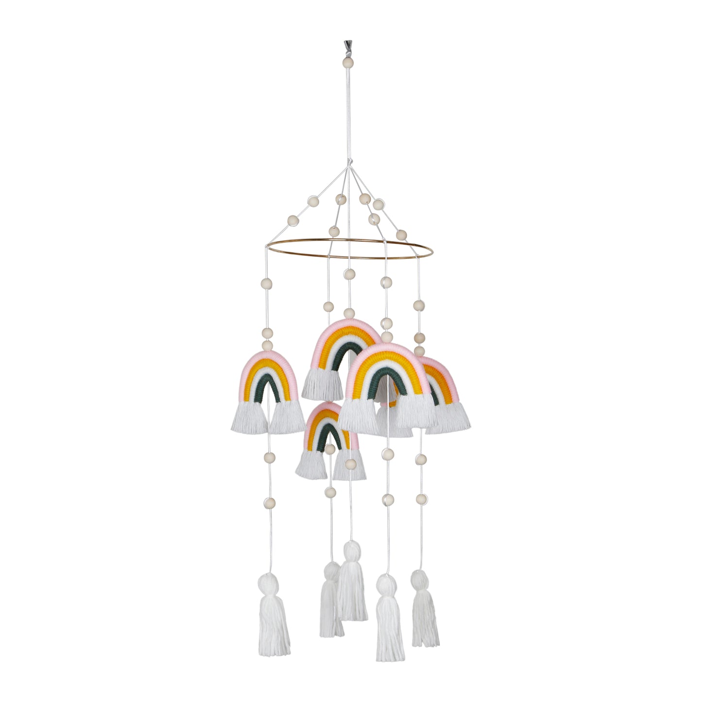 Handmade Rainbow Hanging Baby Crib Mobile For Nursery Room