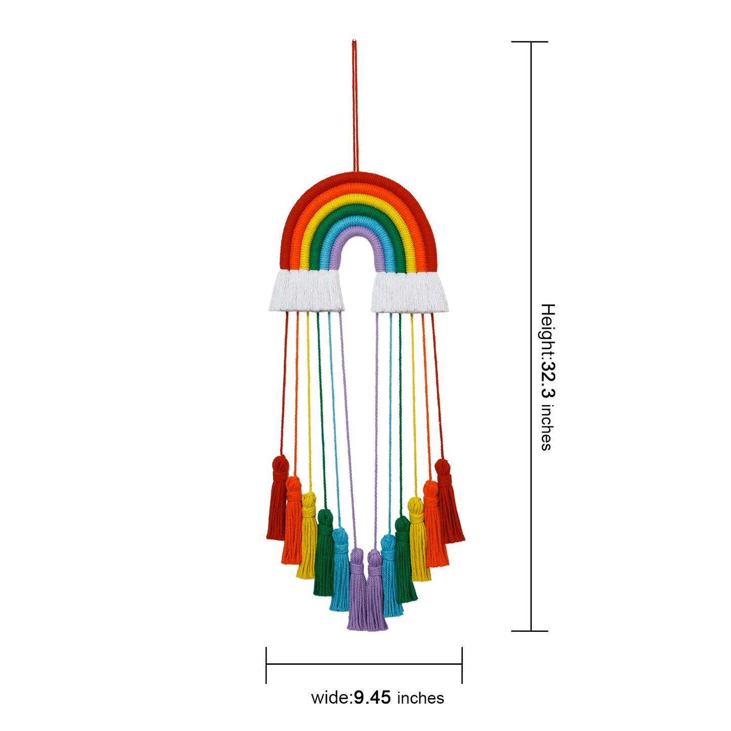 Rainbow Wall Decor Hanging Macrame for Kid's Room