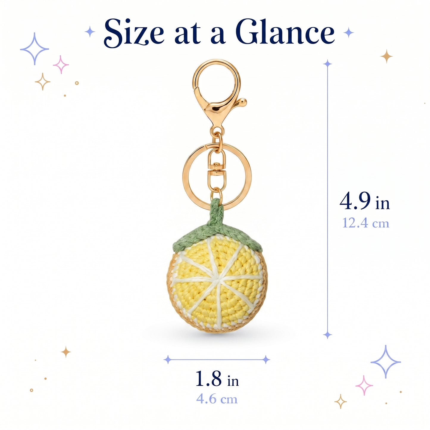 Hand-Crochet Lemon Keychain for a Zesty Twist