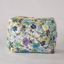 Load image into Gallery viewer, Meadow Magic Floral Quilted Makeup Bag - Small Pouch Travel Toiletry Organizer
