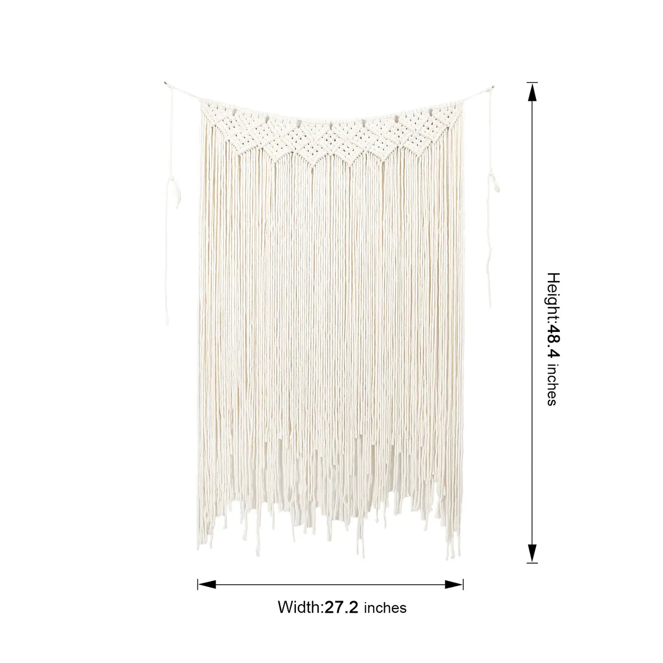 Hand Woven Tapestry Macrame Curtain Tassel Wall Hanging