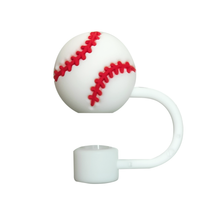 Load image into Gallery viewer, 10mm-Football-game-Silicone-Straw-Top-Cover-for-Stanley-Tumblers
