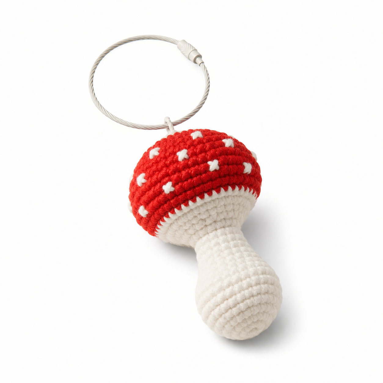 Hand-Crochet Enchanted Forest Mushroom Keychain
