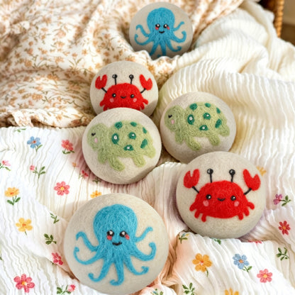Ocean Animal Wool Dryer Balls – Set of 6