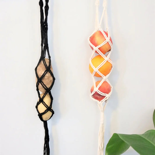 Fruits, Onion Storage Organize Bag Macrame Wall Hanging