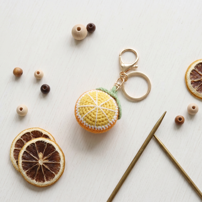 Hand-Crochet Lemon Keychain for a Zesty Twist